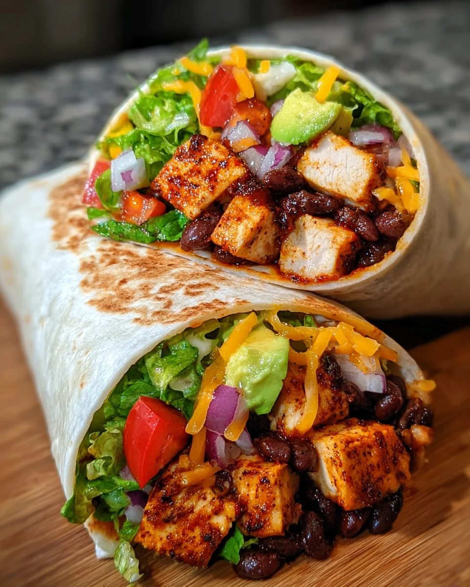 Cajun Black Bean Chicken Burritos
