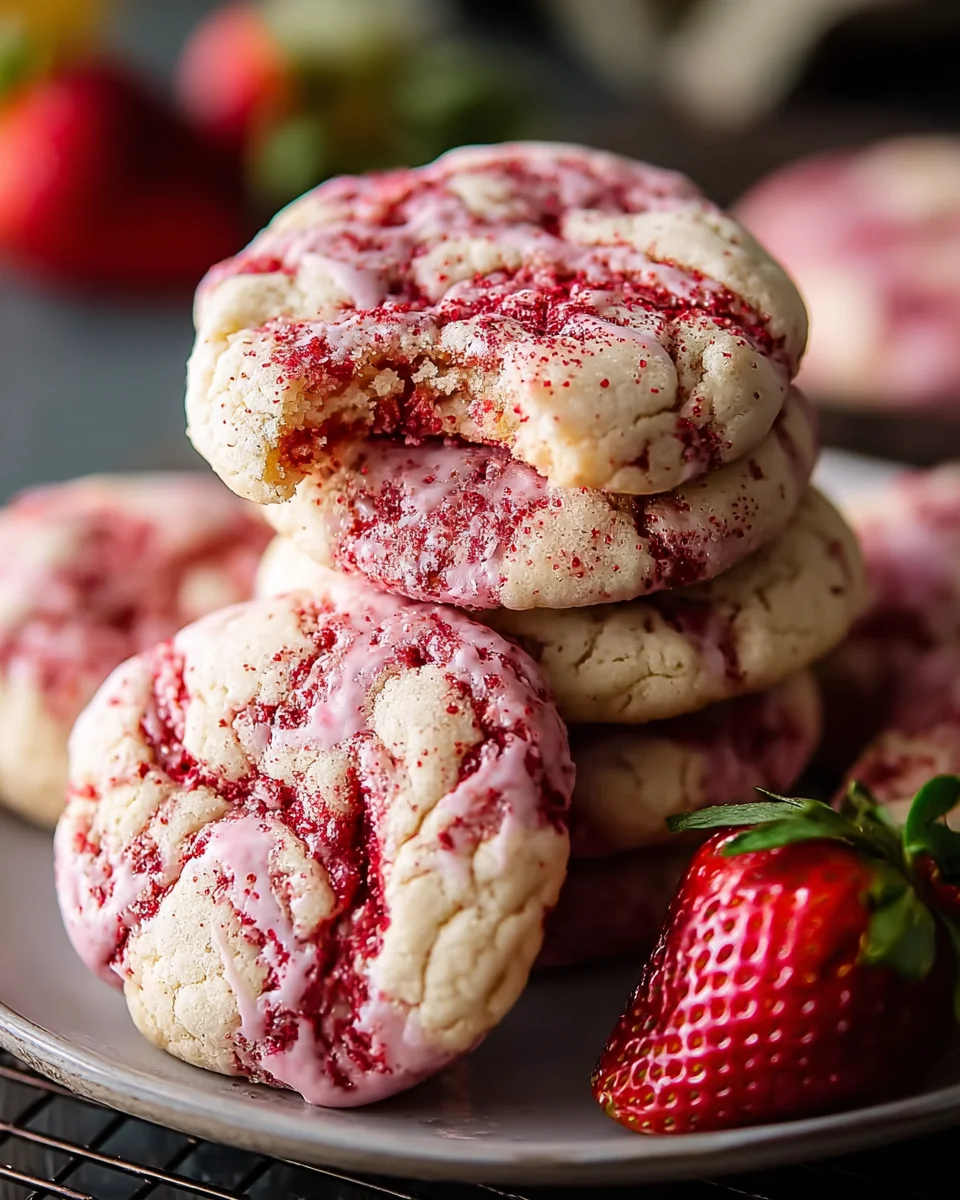 Double Strawberry Sugar Cookies
