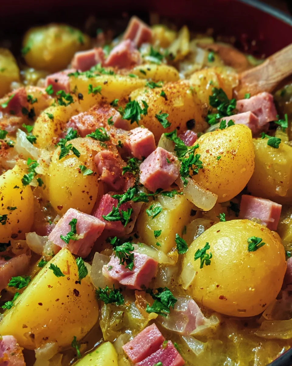 Stewed Potatoes with Ham