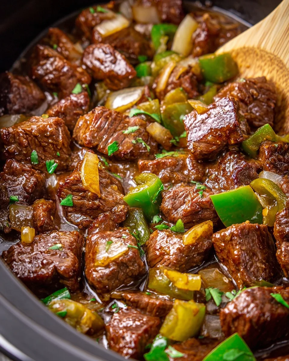 Crockpot Mississippi Steak Bites