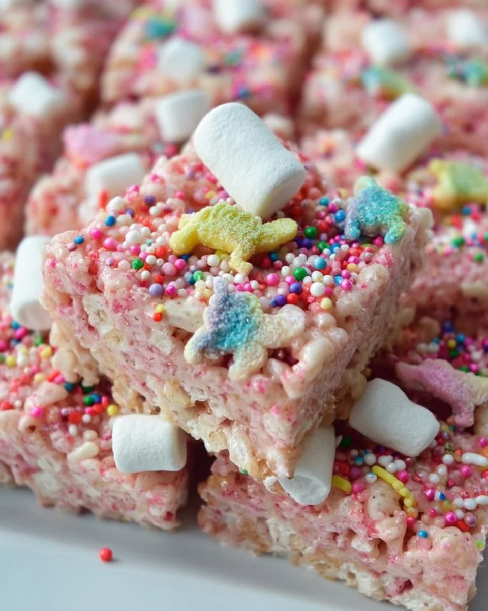 Circus Animal Cookie Rice Krispie Treats