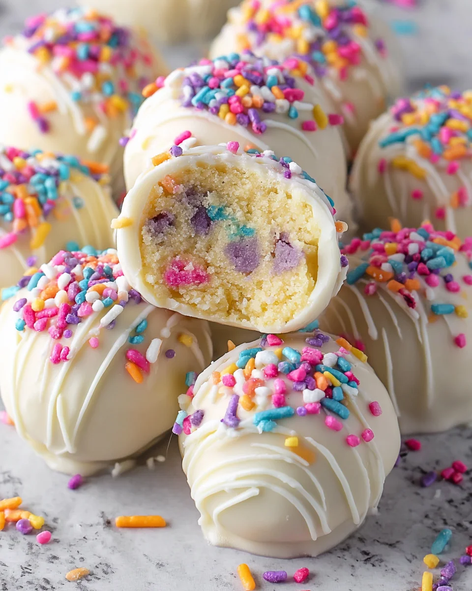 No Bake Cake Batter Truffles
