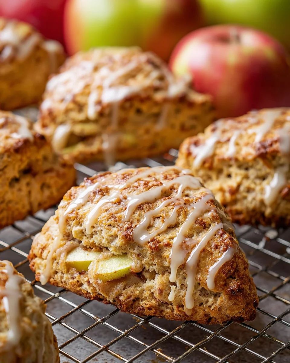 Apple Scones with Maple Glaze