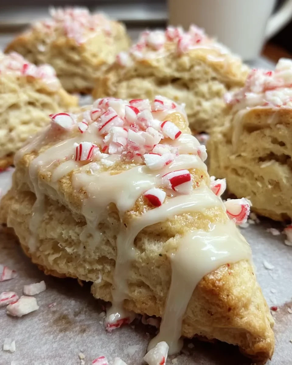 Peppermint White Chocolate Scones