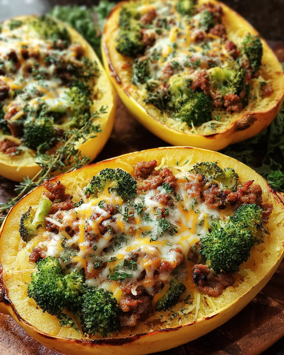 Stuffed Spaghetti Squash Broccoli