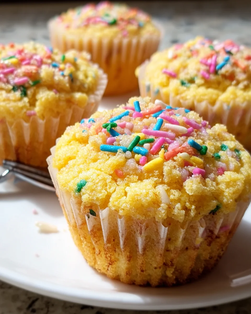 Funfetti Cornbread Muffins Sprinkles
