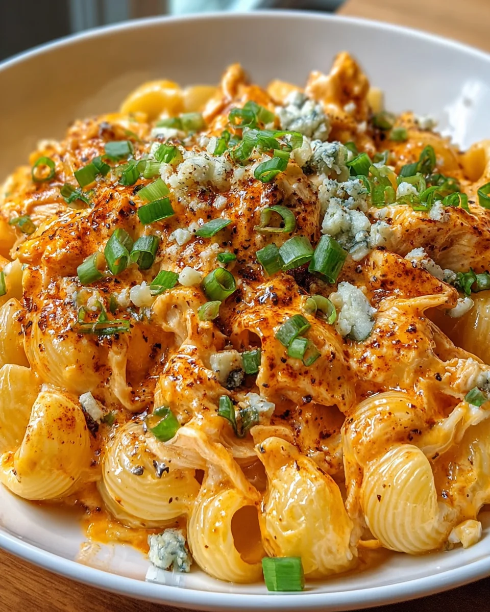 Slow Cooker Buffalo Mac Cheese
