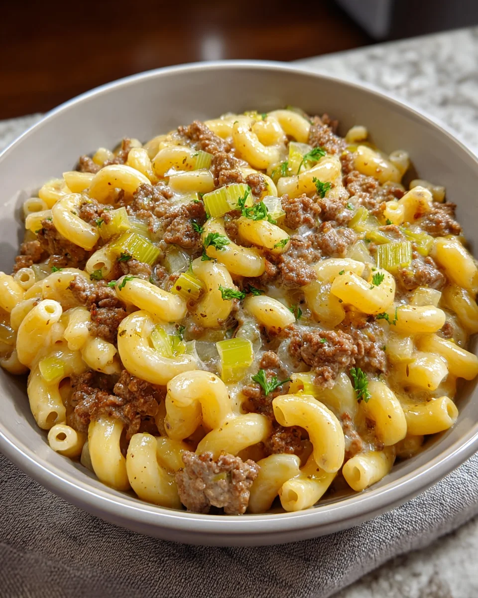 Leek Beef Macaroni Creamy