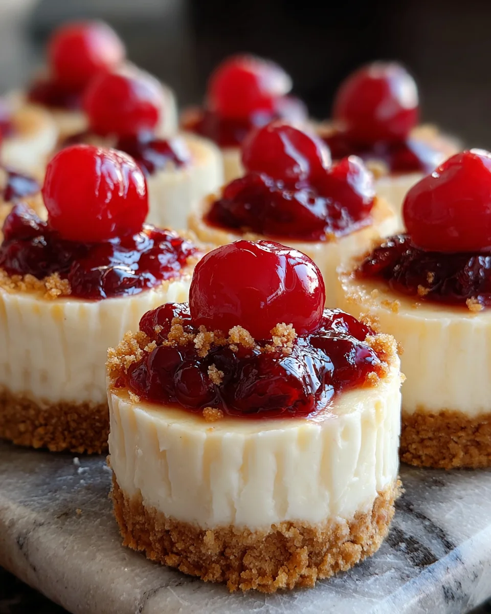 Mini Cherry Cheesecakes