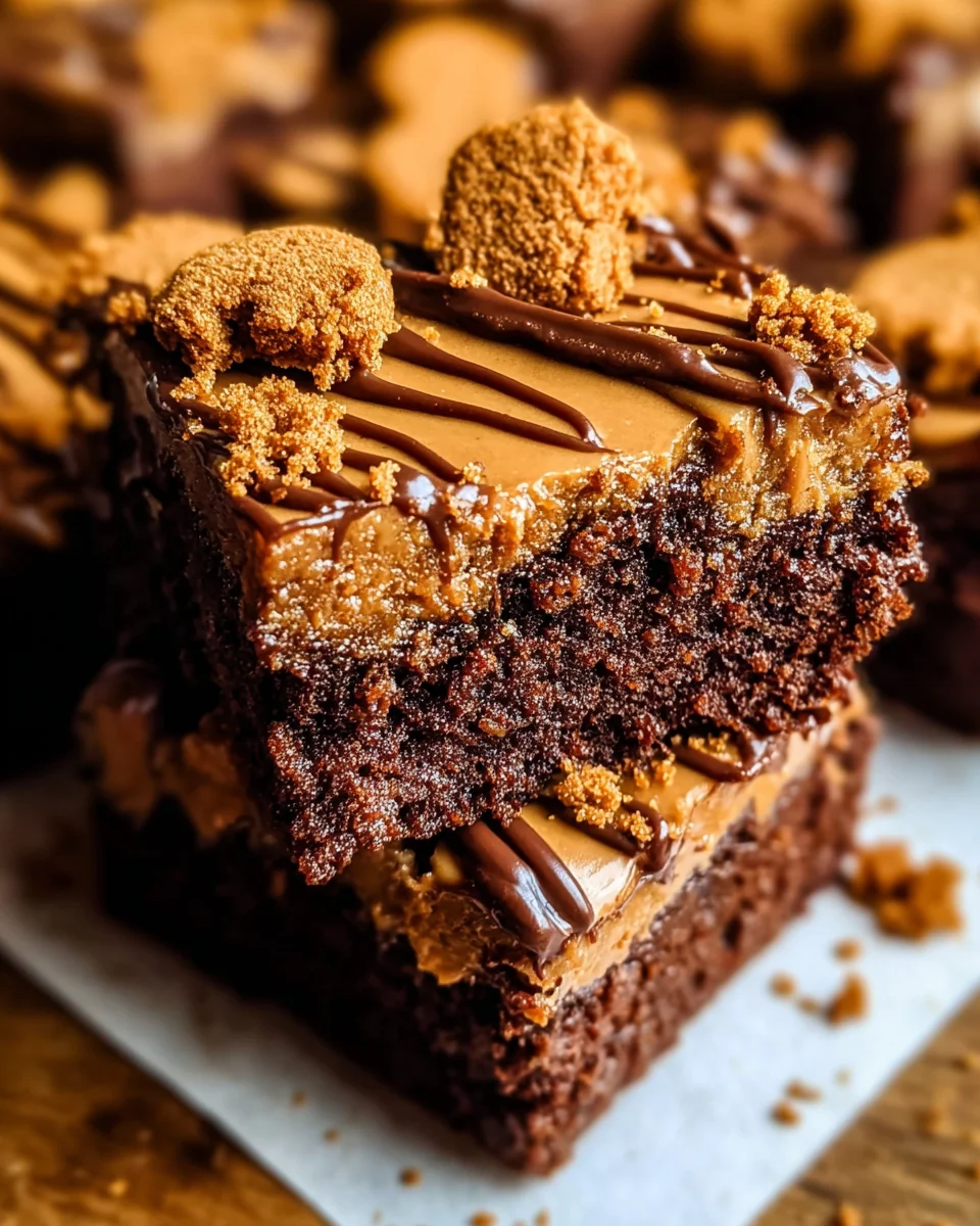 Fudgy Biscoff Brownies Delight