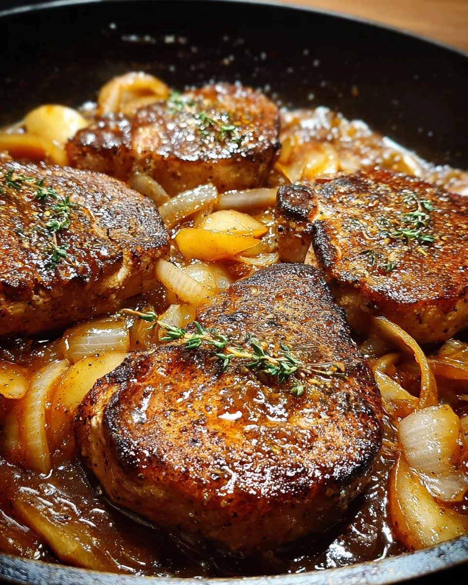 Juicy Apple Butter Pork Chops