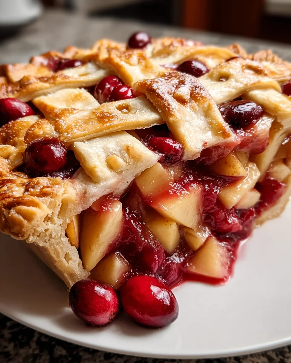 Apple Cranberry Holiday Pie