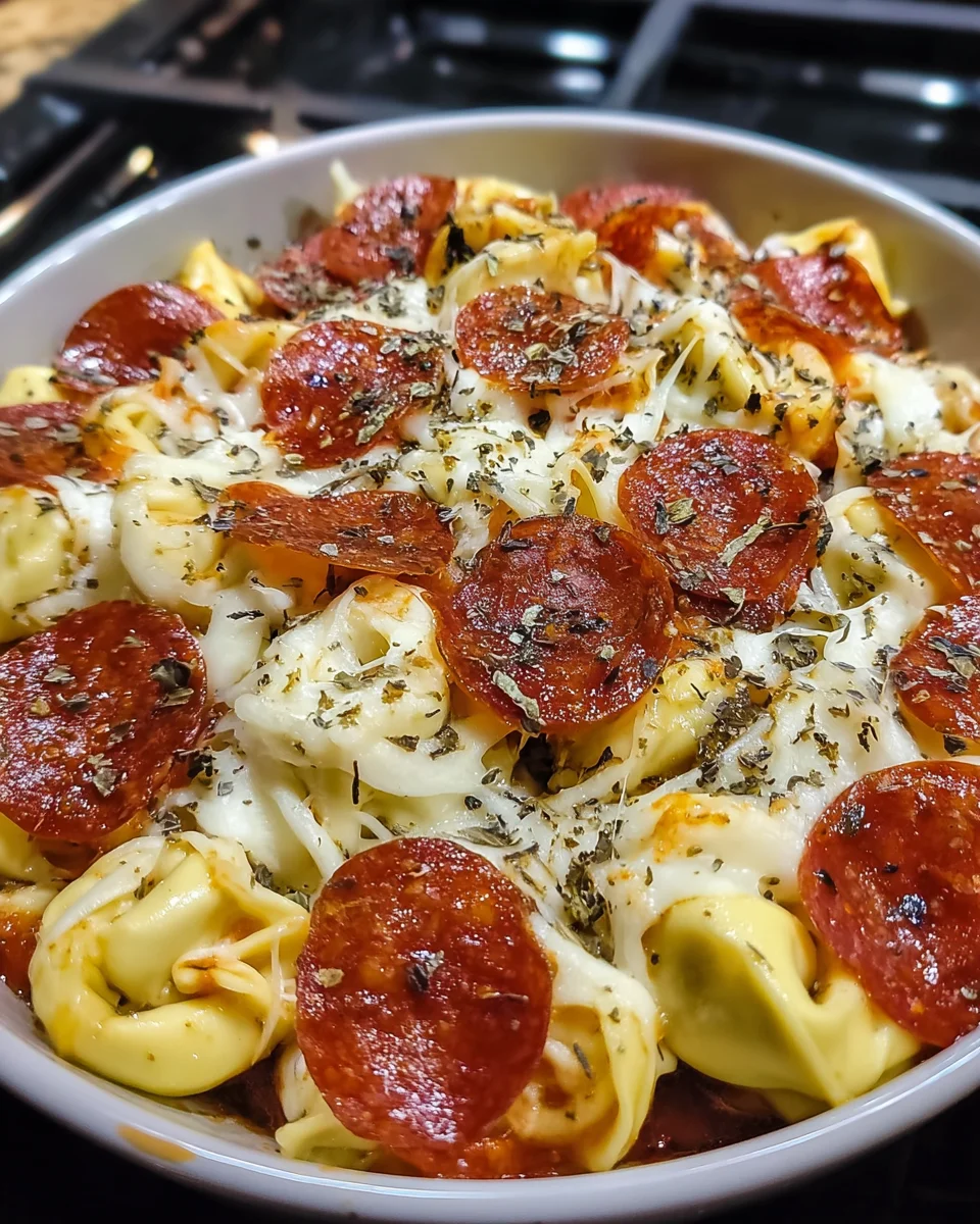 Cheese Tortellini Pepperoni Pizza