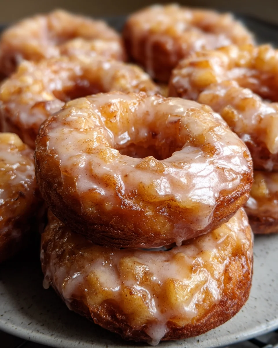 Baked Apple Donuts with Glaze