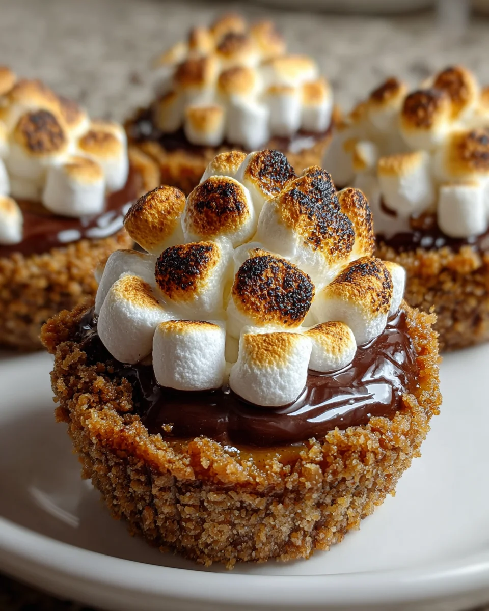 Mini Individual Pumpkin S’mores Pie Cups