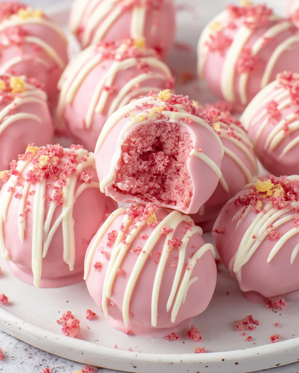 Strawberry Shortcake Truffles Treats