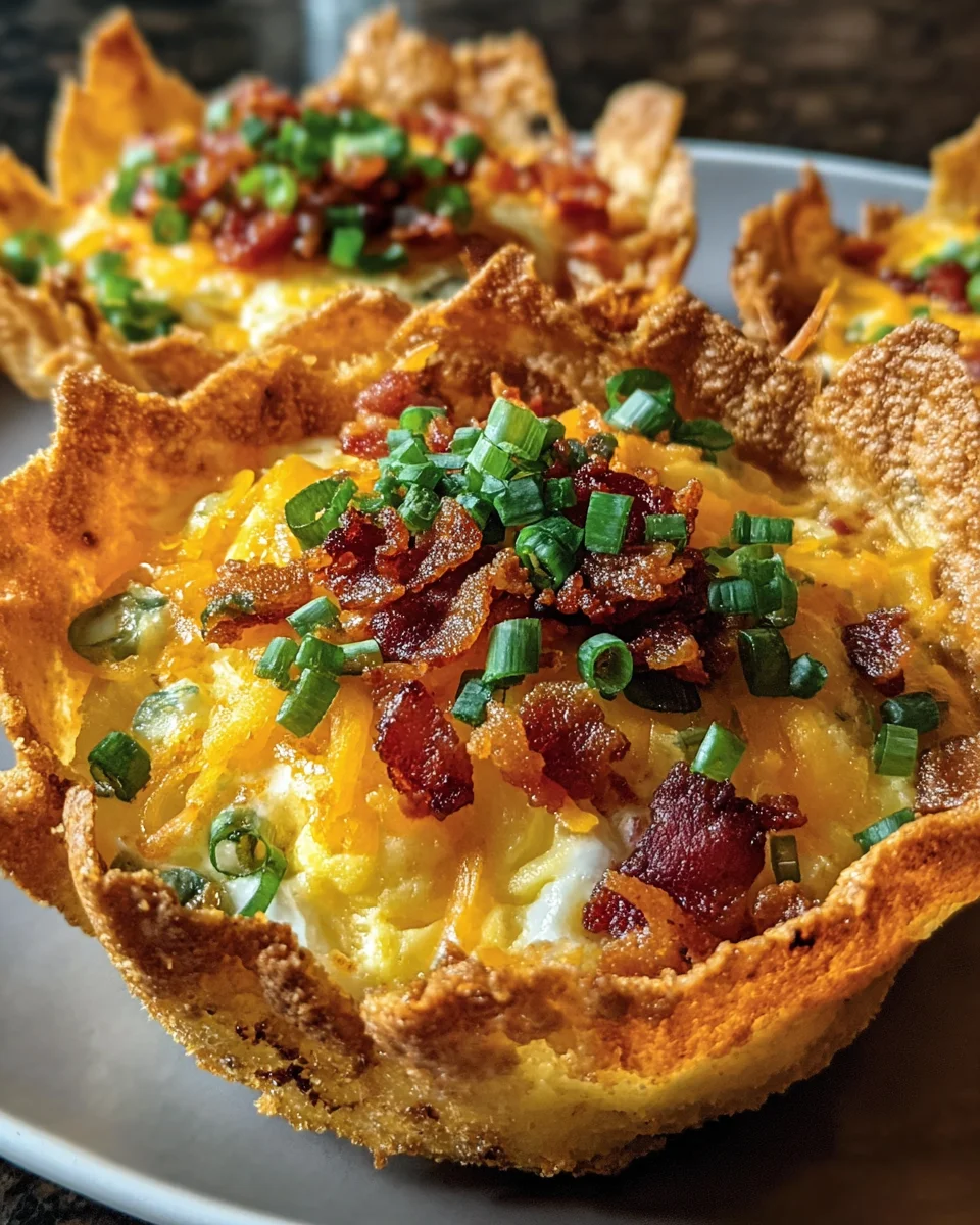Crunchy Tortilla Breakfast Cups