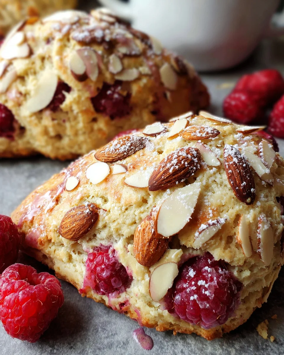 Raspberry Almond Scones Soft