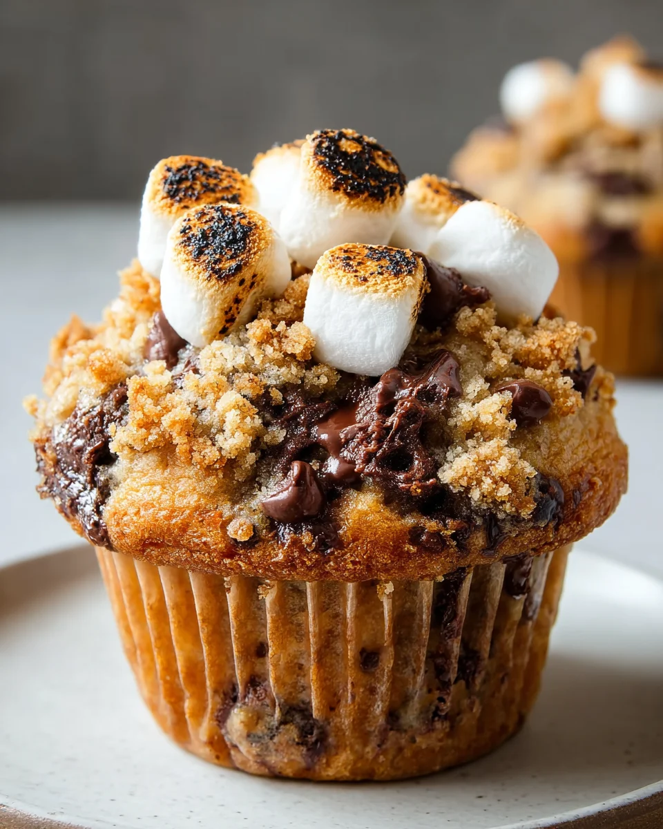 S’mores Chocolate Chip Muffins