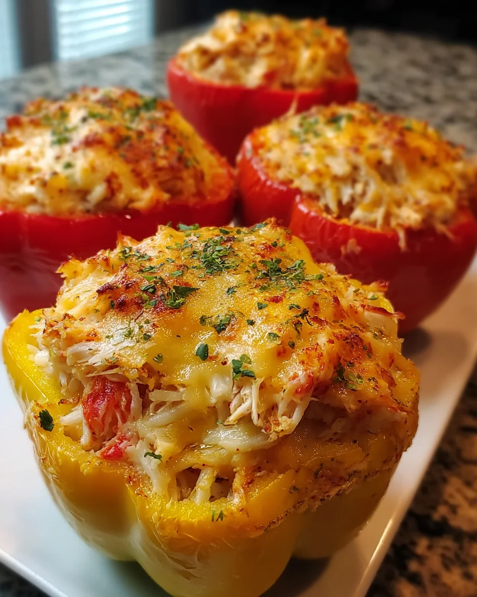 Crab and Shrimp Stuffed Bell Peppers