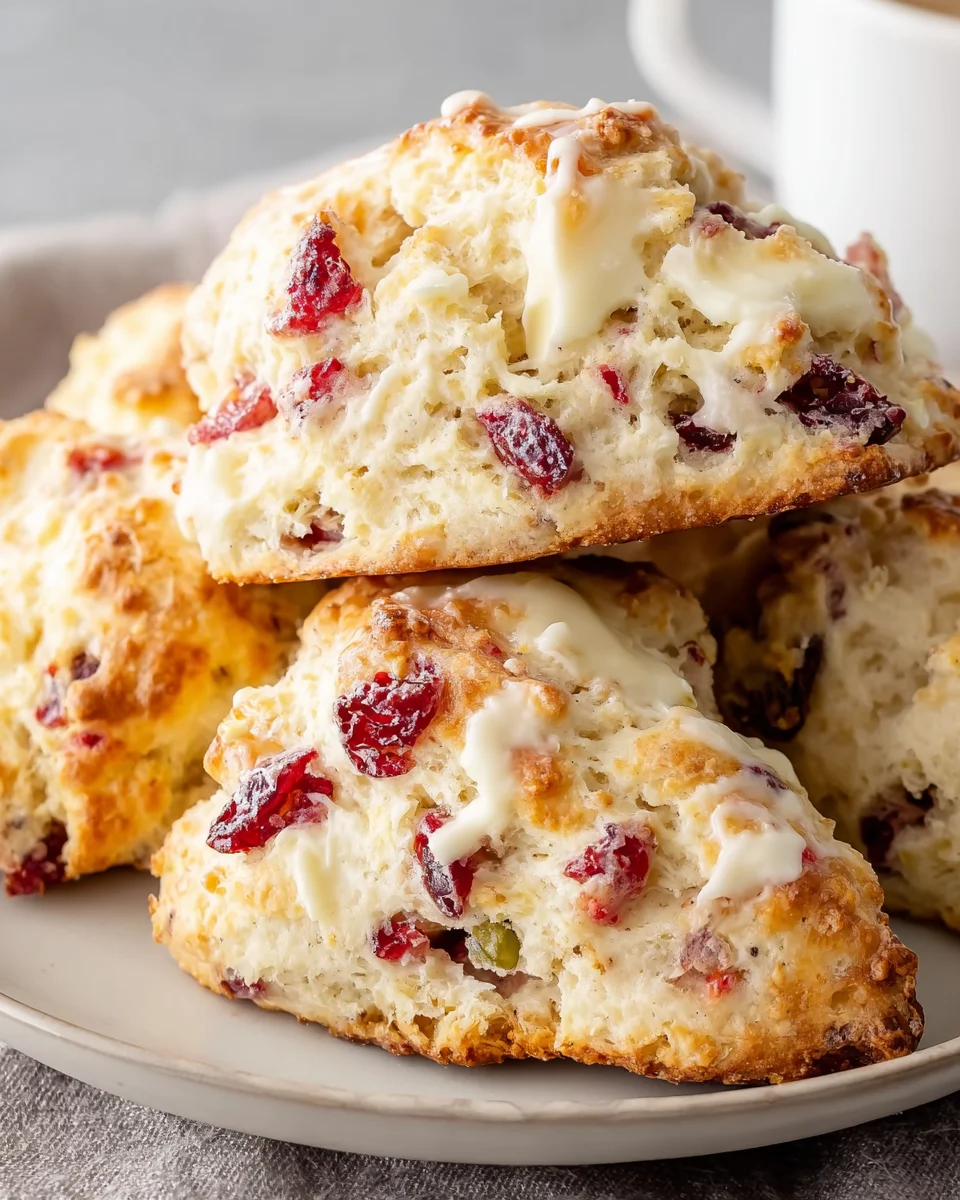 Cranberry Jalapeño Dip Scones