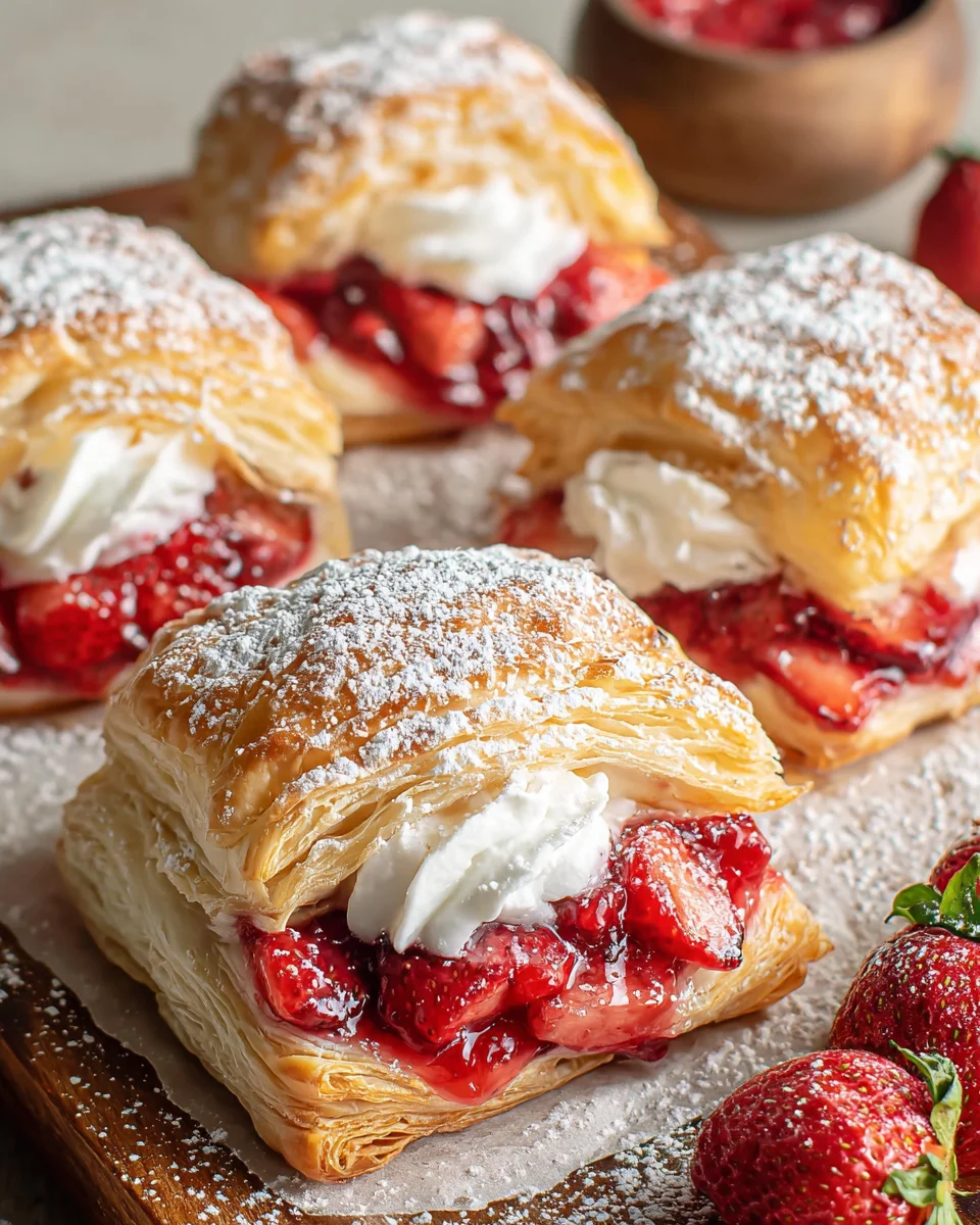 Strawberry Flaky Puff Pastry