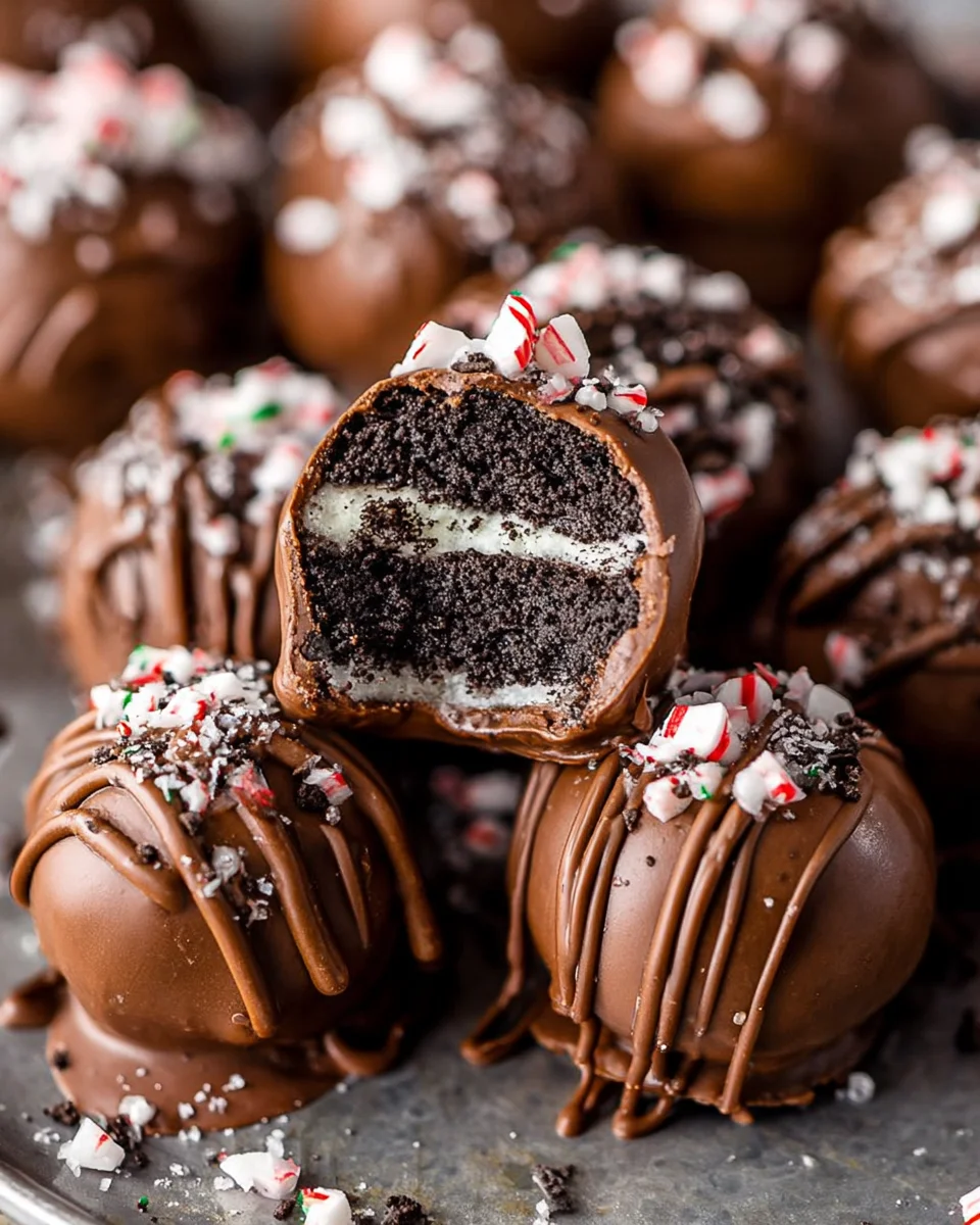 Peppermint Oreo Truffles
