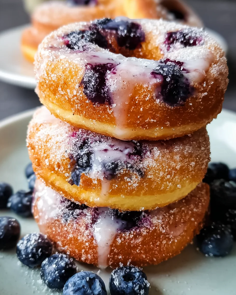 Air Fryer Blueberry Donuts