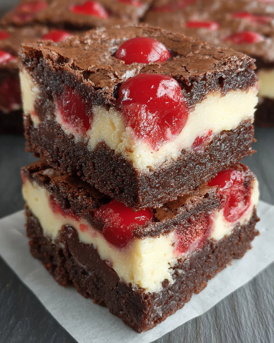 Cherry Cheesecake Brownies Bars