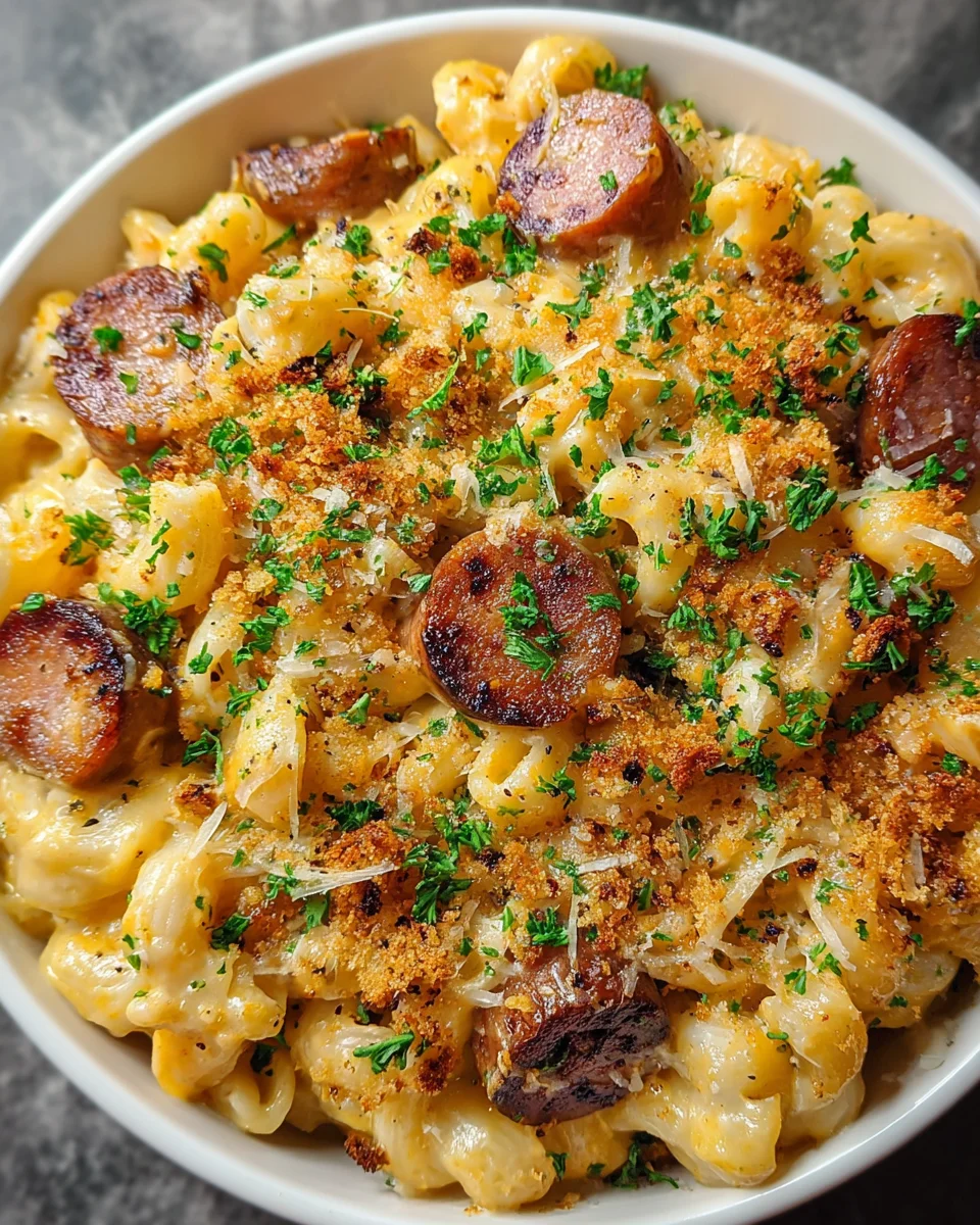 Cajun Mac Cheese Andouille Sausage