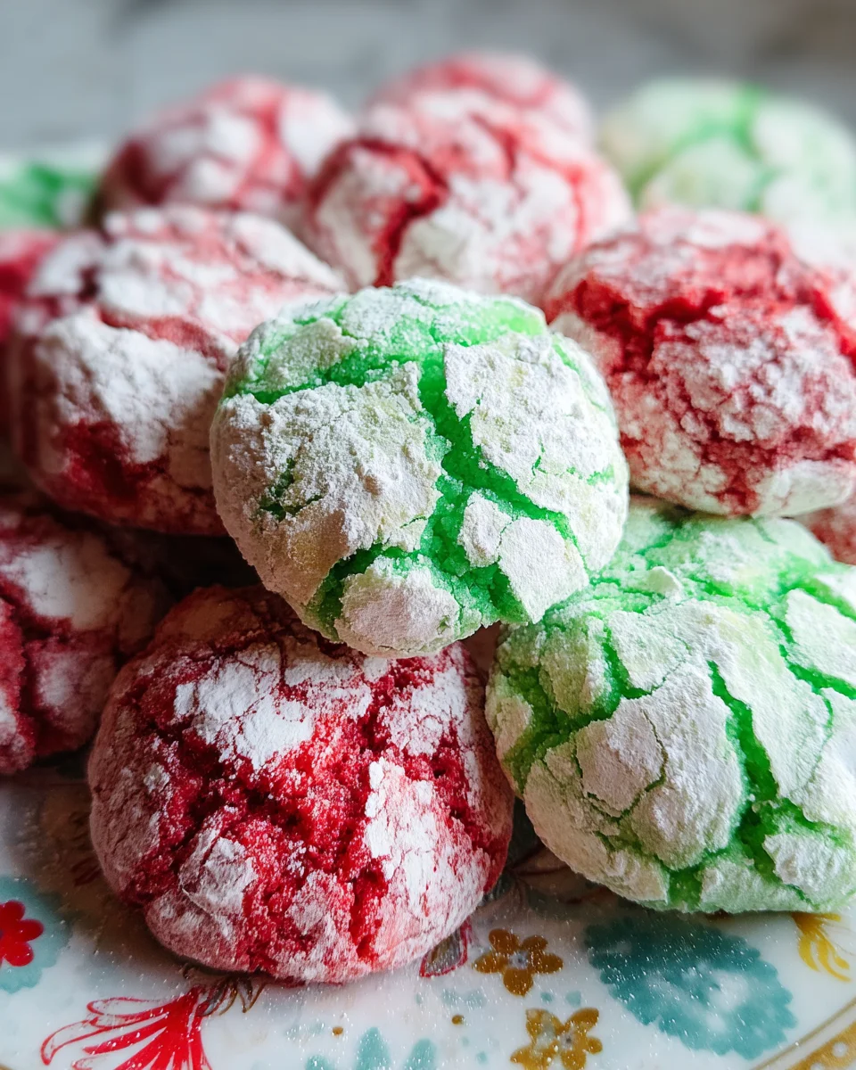 Christmas Crinkle Cookies