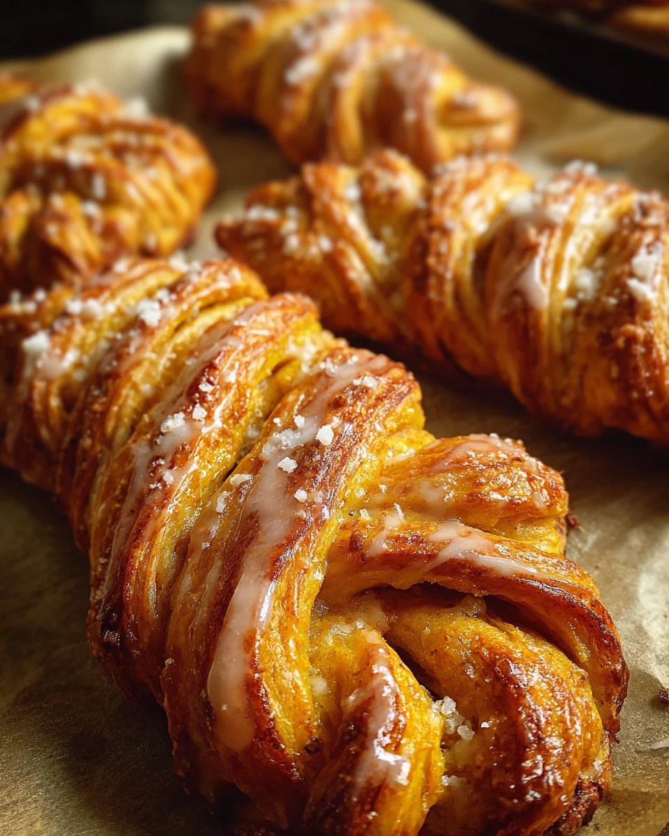 Pumpkin Puff Pastry Twists