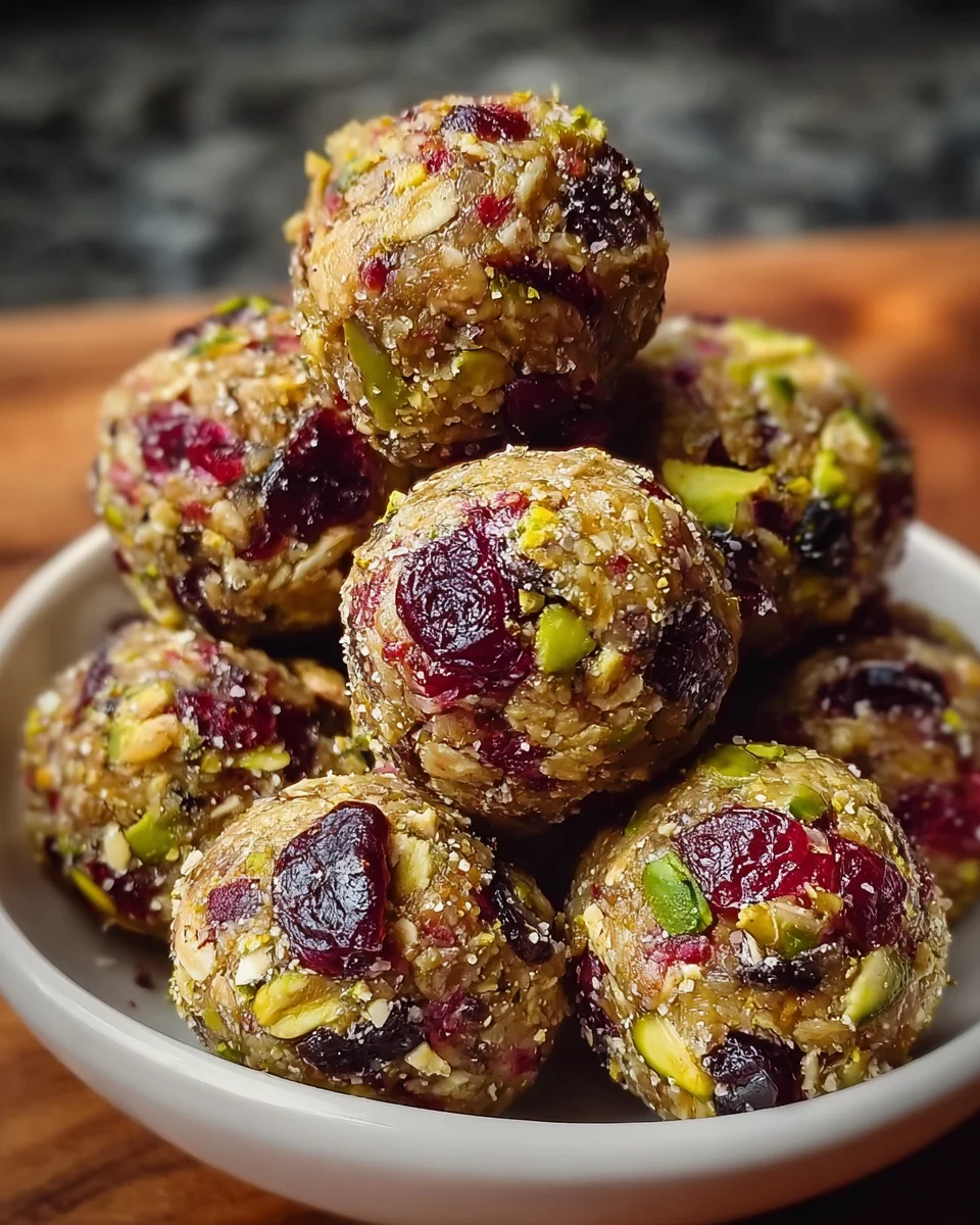 Cranberry Pistachio Energy Bites