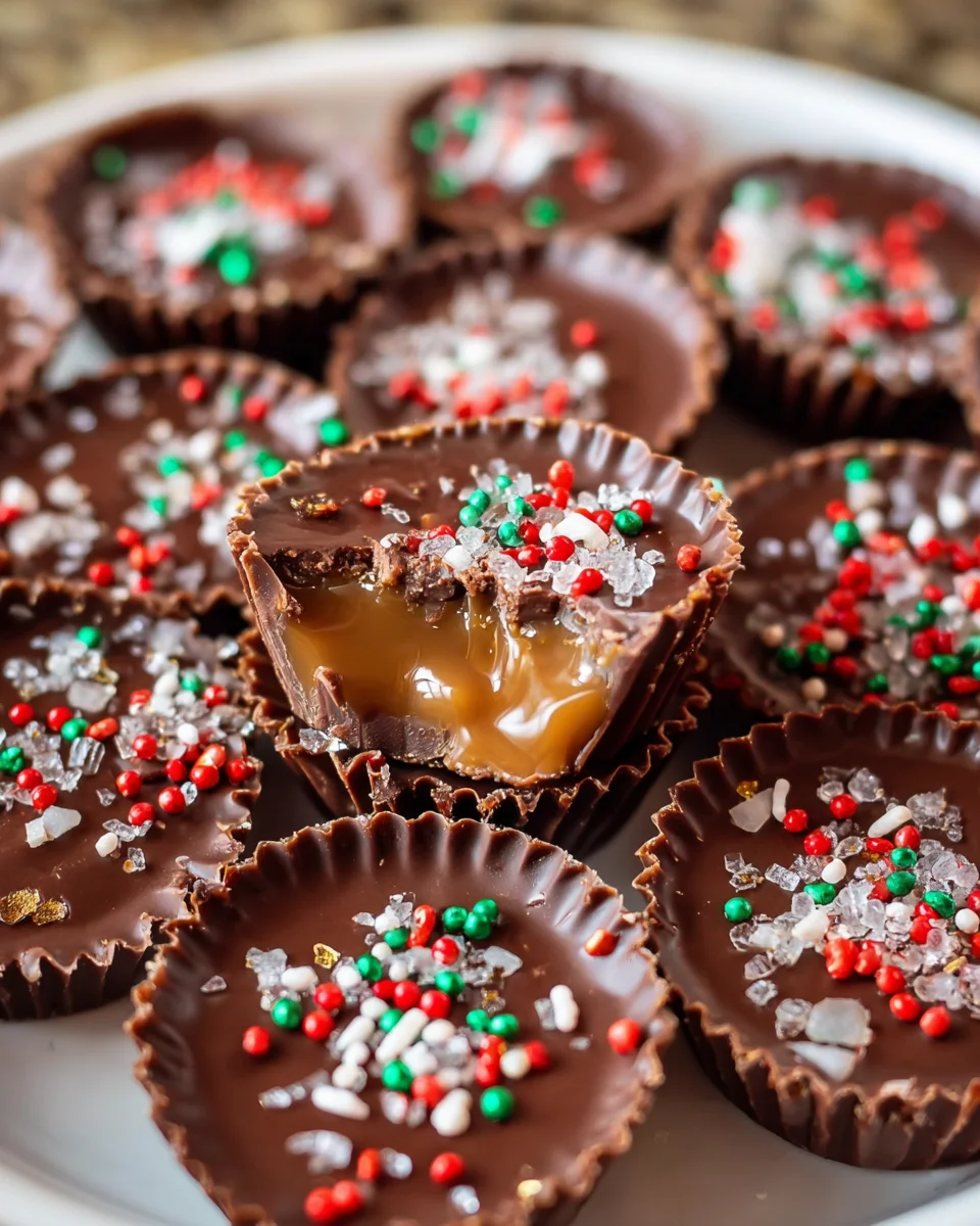 Christmas Chocolate Caramel Cups