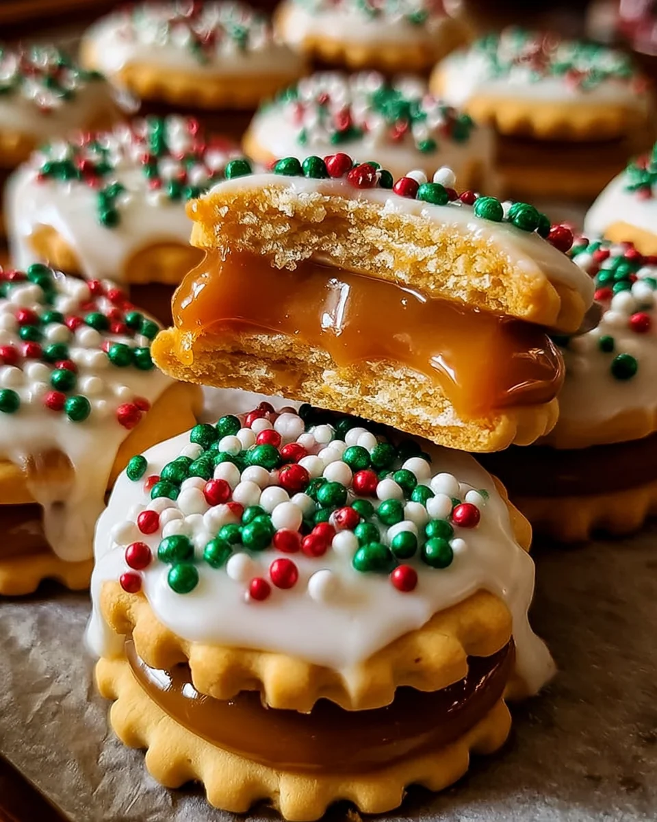 Caramel Ritz Cracker Christmas Cookies