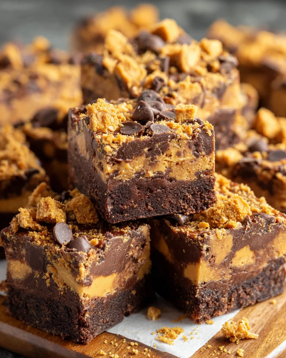 Butterfinger chocolate fudge squares