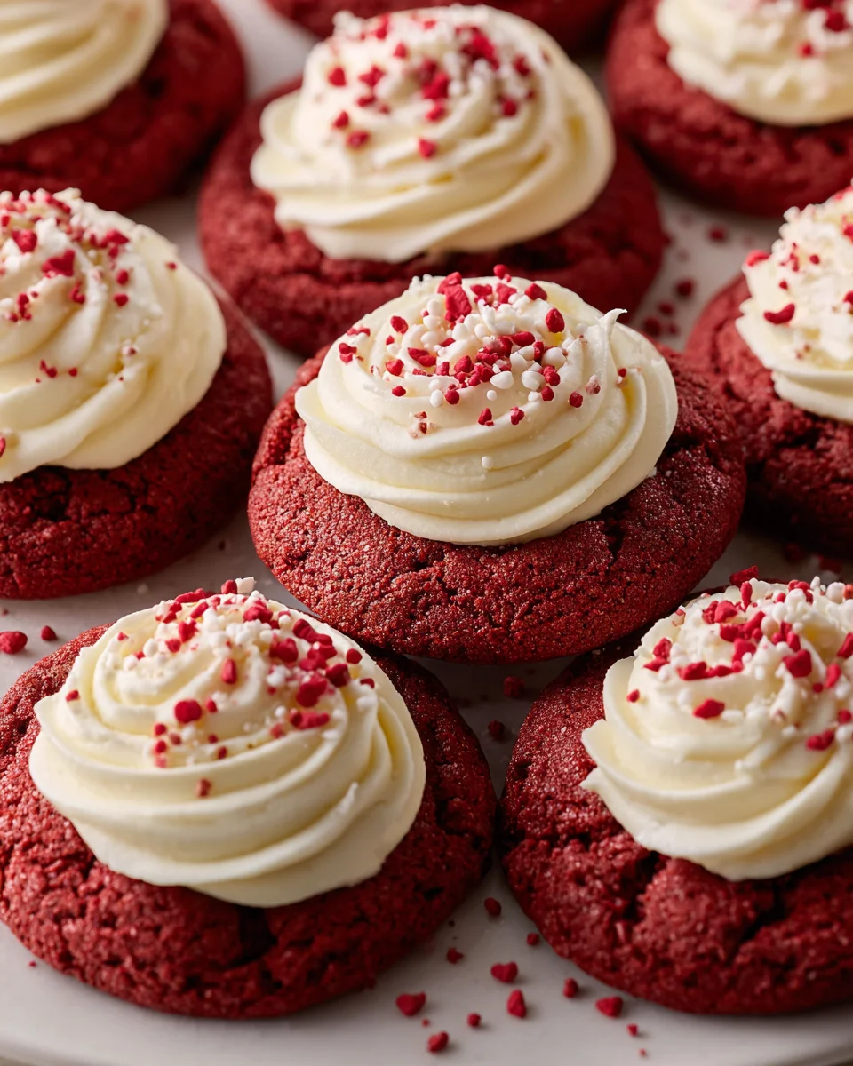Red Velvet Cookies with Cream Cheese Frosting