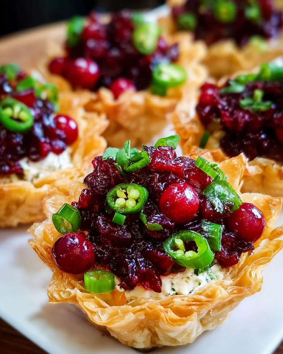 Cranberry Jalapeño Dip Tarts