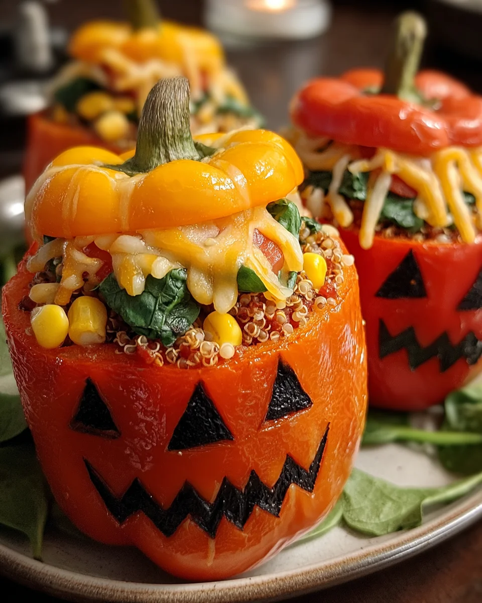 Vegan Jack-o’-Lantern Peppers