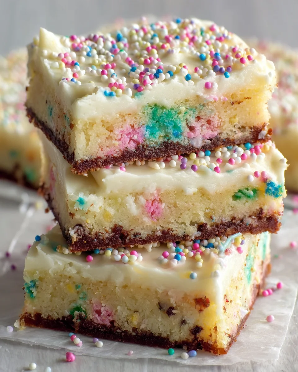 Cake Batter Bars Buttercream