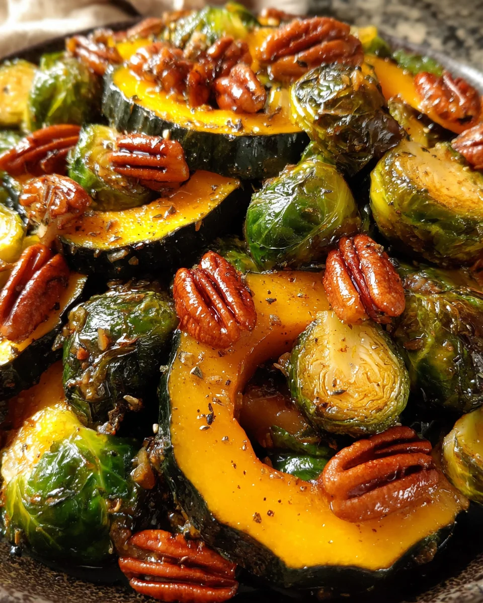 Roasted Acorn Squash Brussels