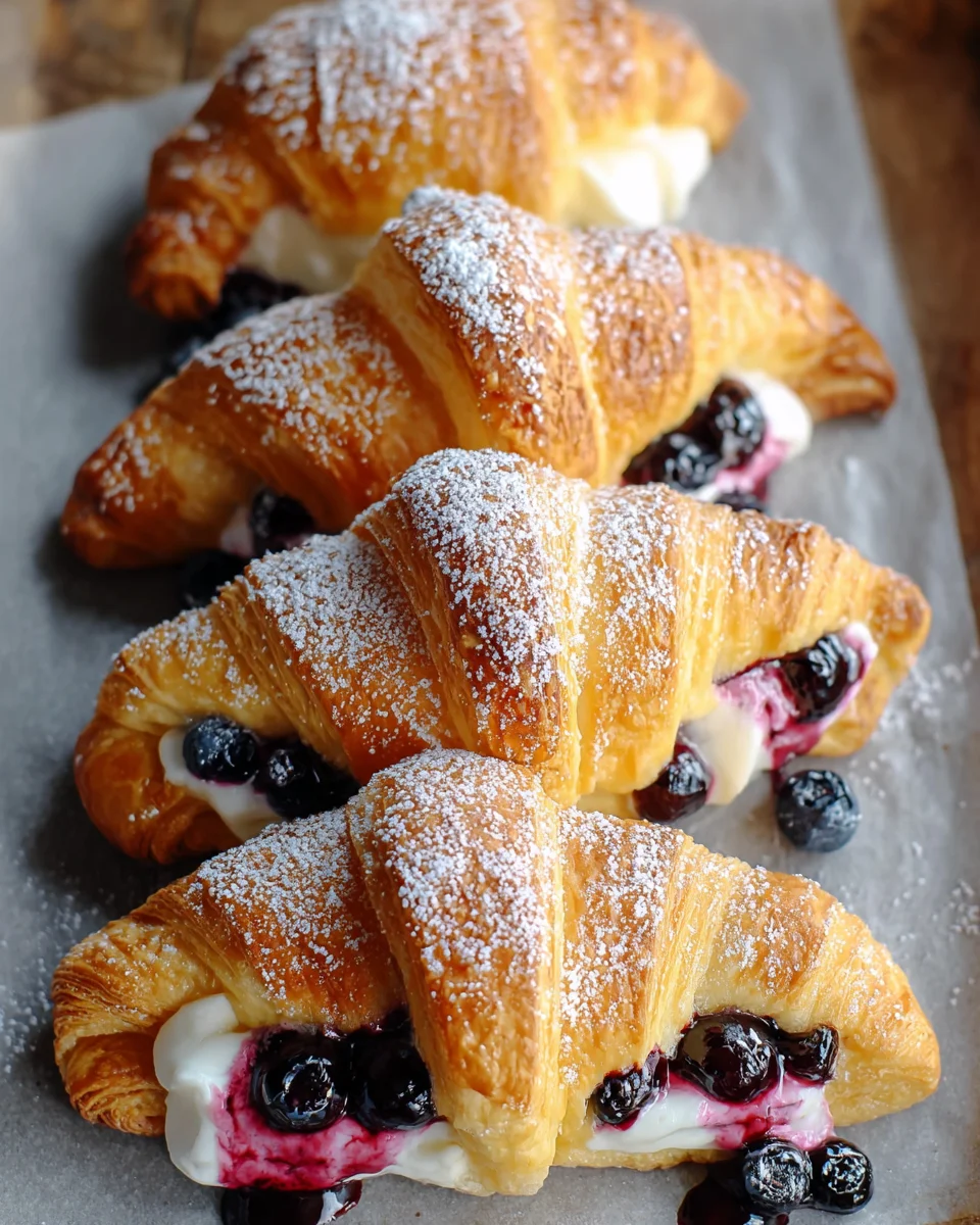 Blueberry Cheesecake Crescent Rolls