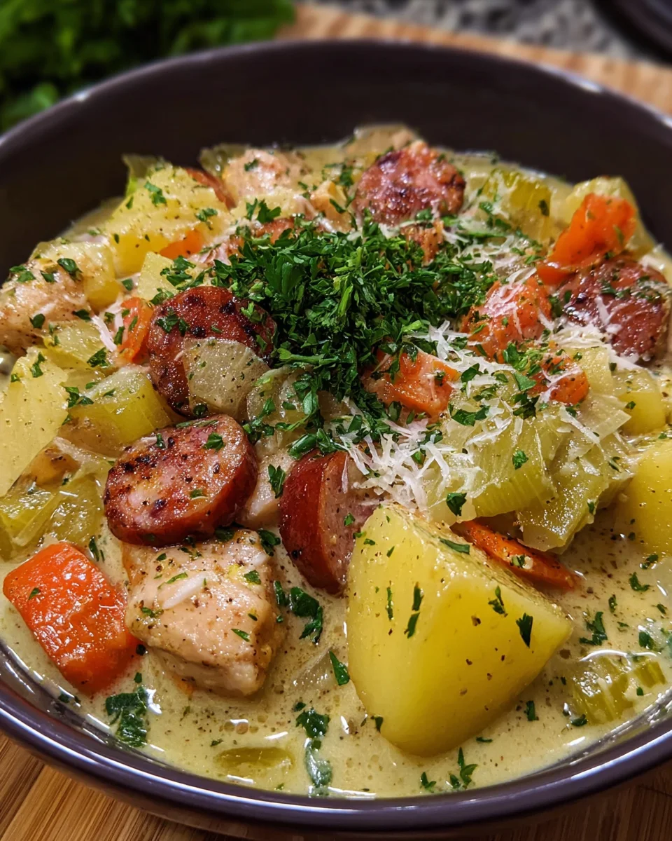 Creamy Chicken Sausage Stew