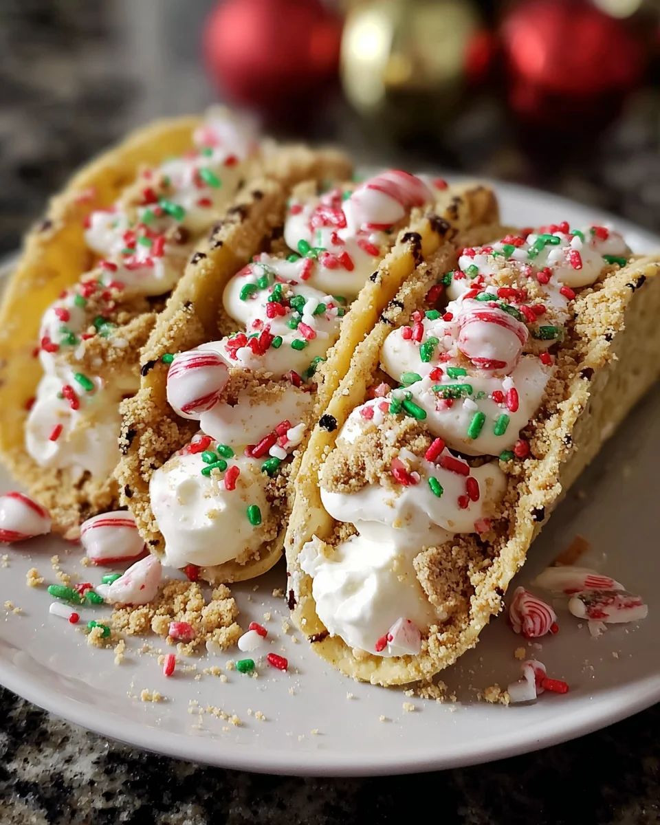 Christmas Cheesecake Tacos