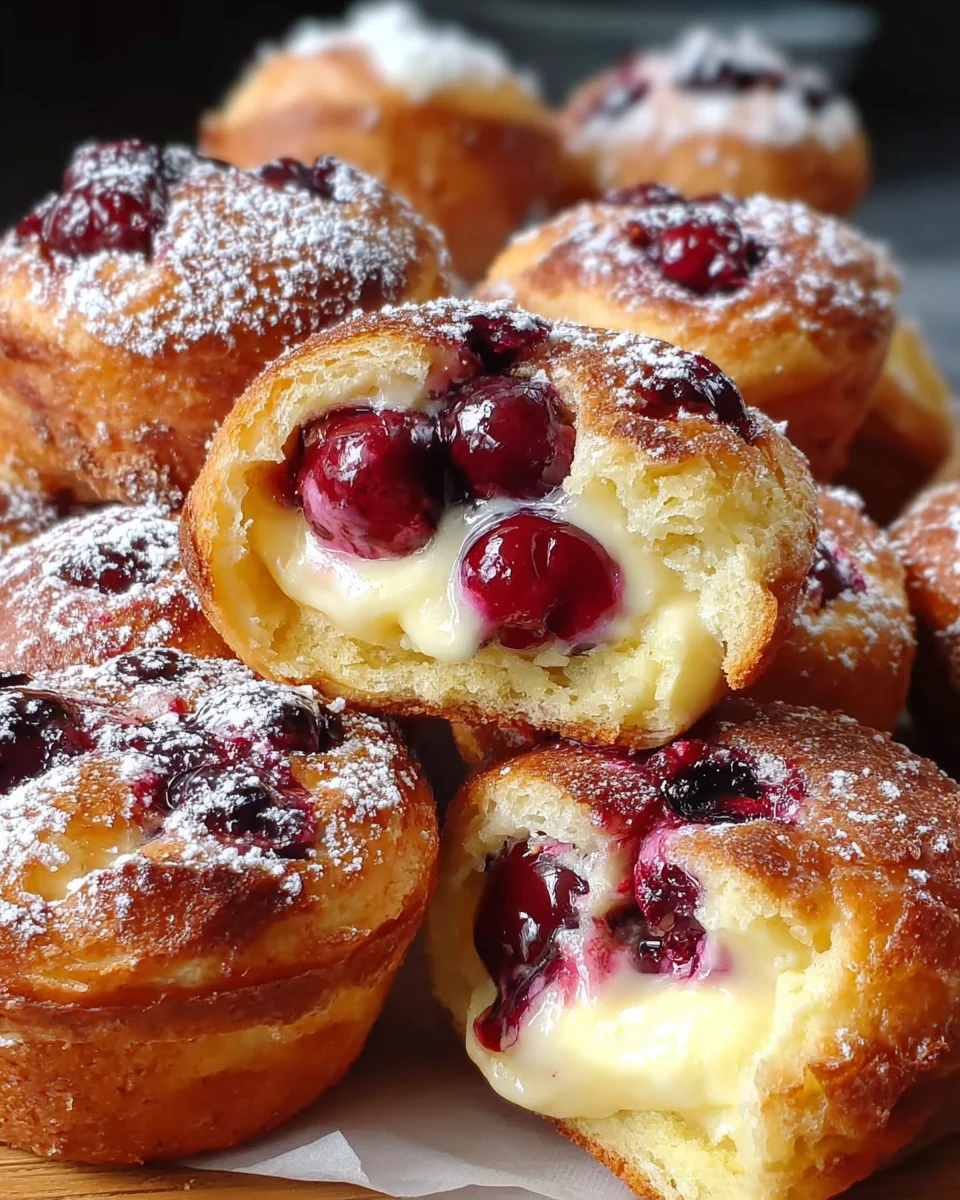 Cherry Cheesecake Crescent Muffins