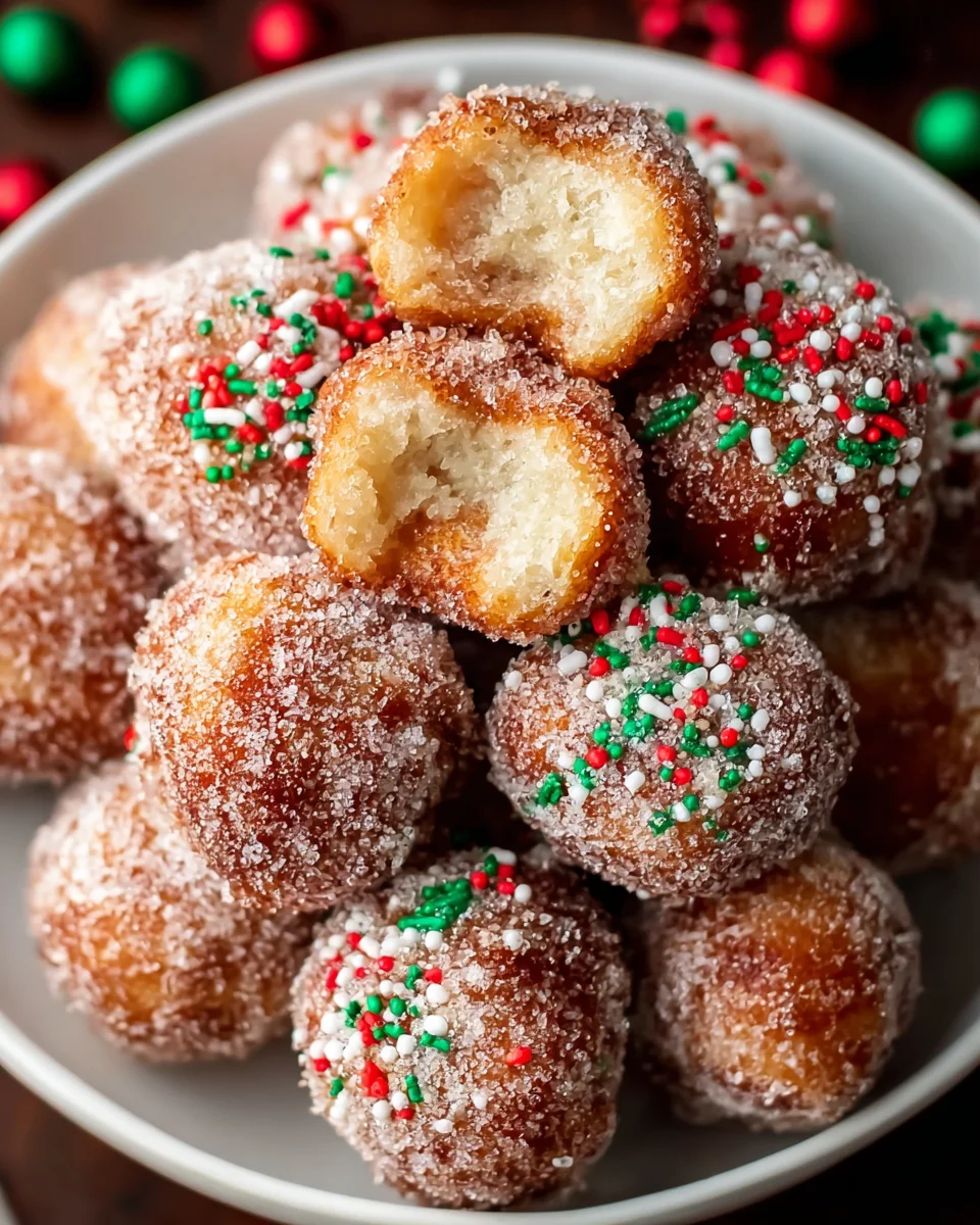 Air Fryer Christmas Donut Holes