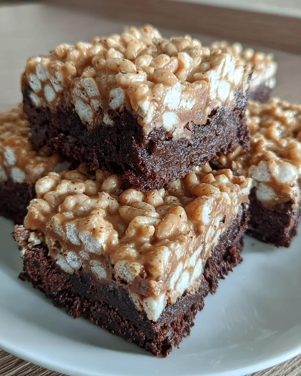 Chocolate Peanut Butter Crunch Brownies