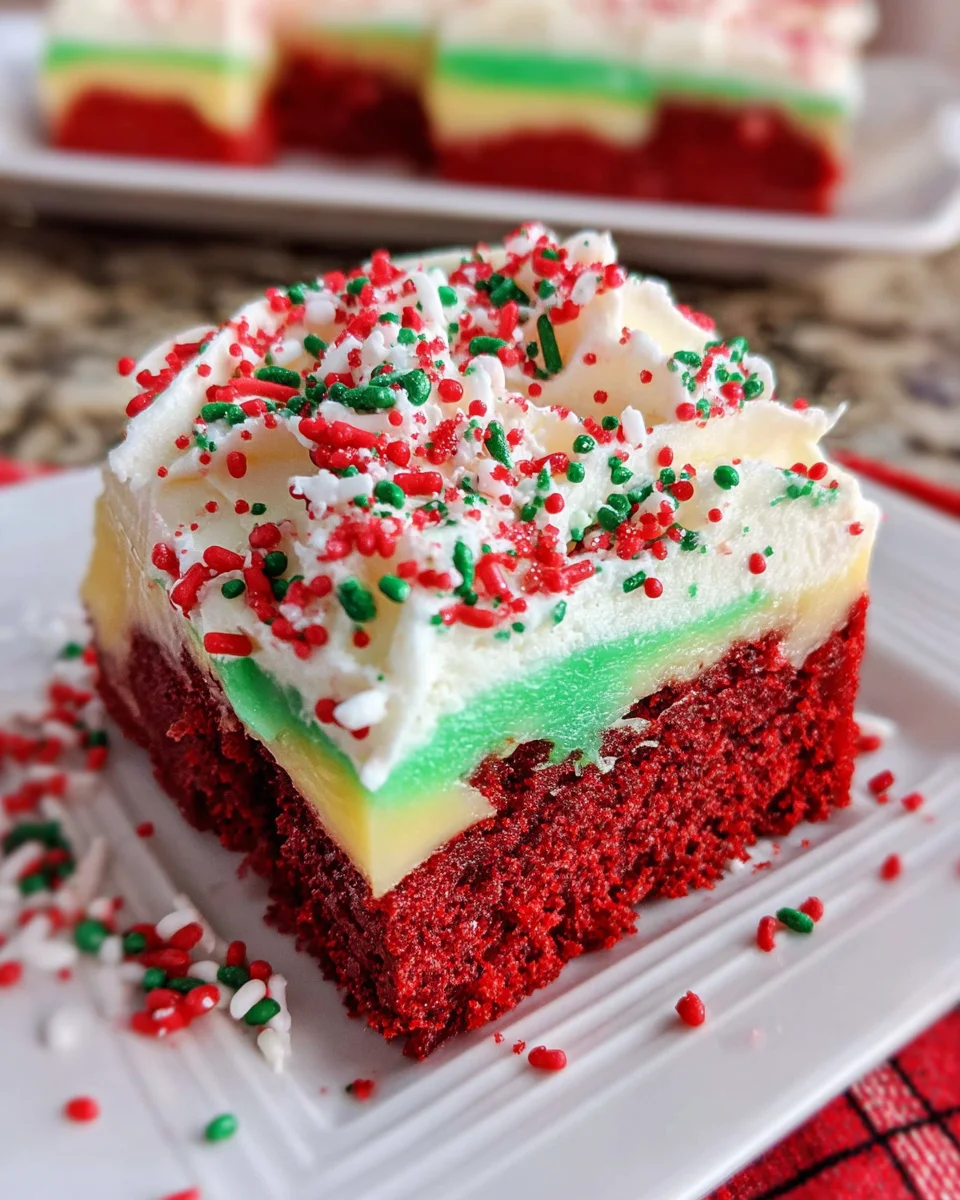 Christmas Red Velvet Poke Cake