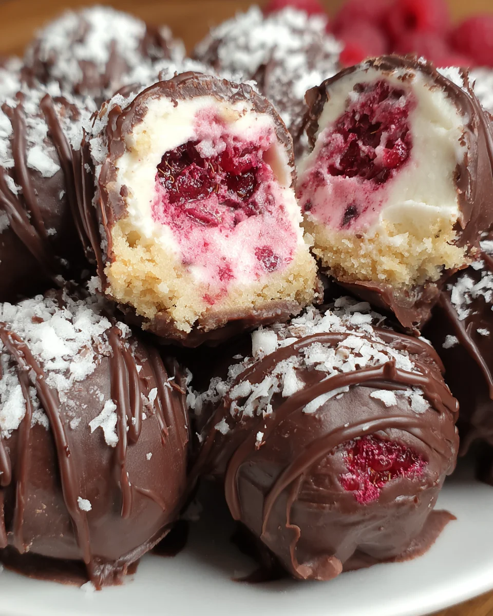 Raspberry Cheesecake Truffles