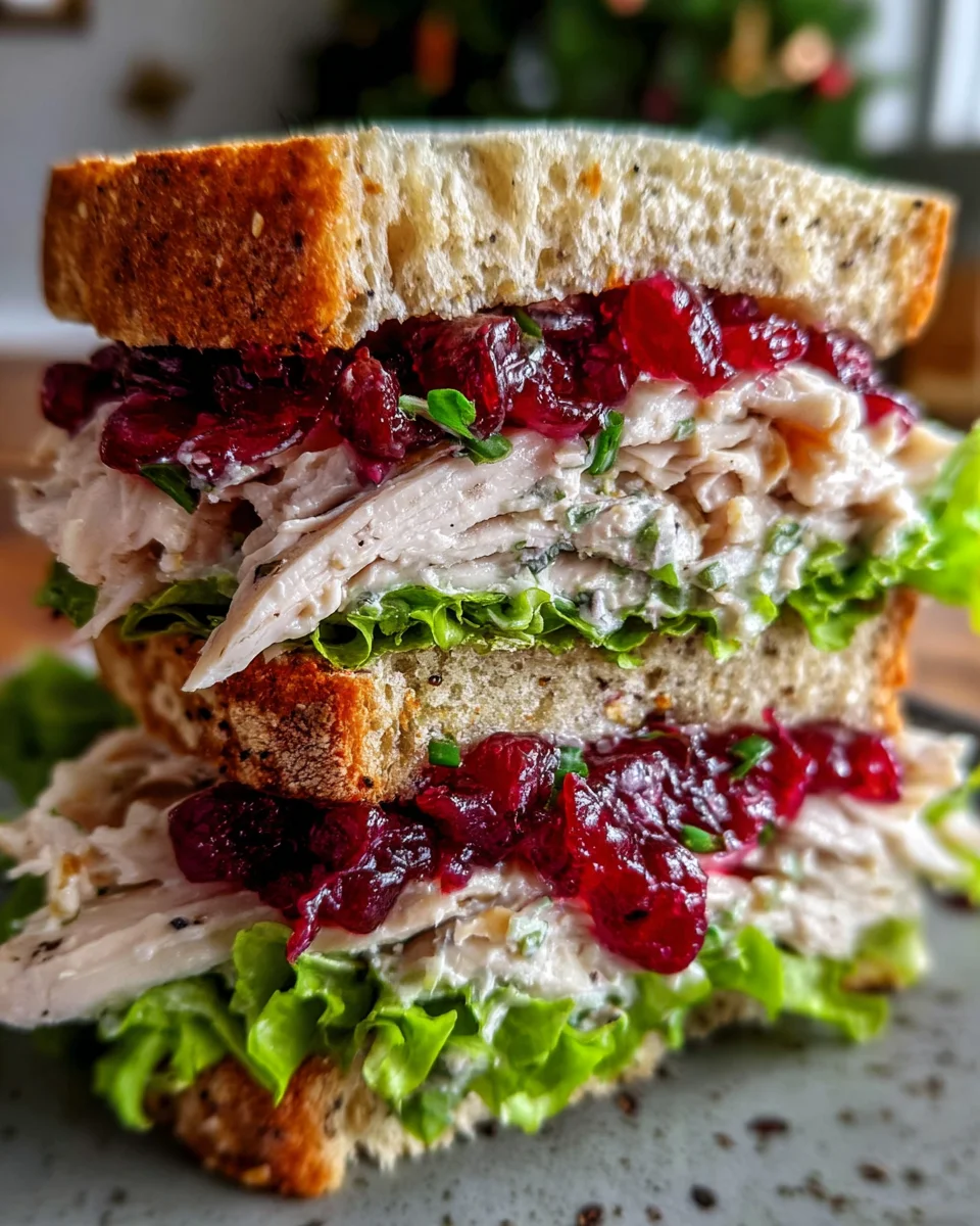 Leftover Turkey Cranberry Sandwich